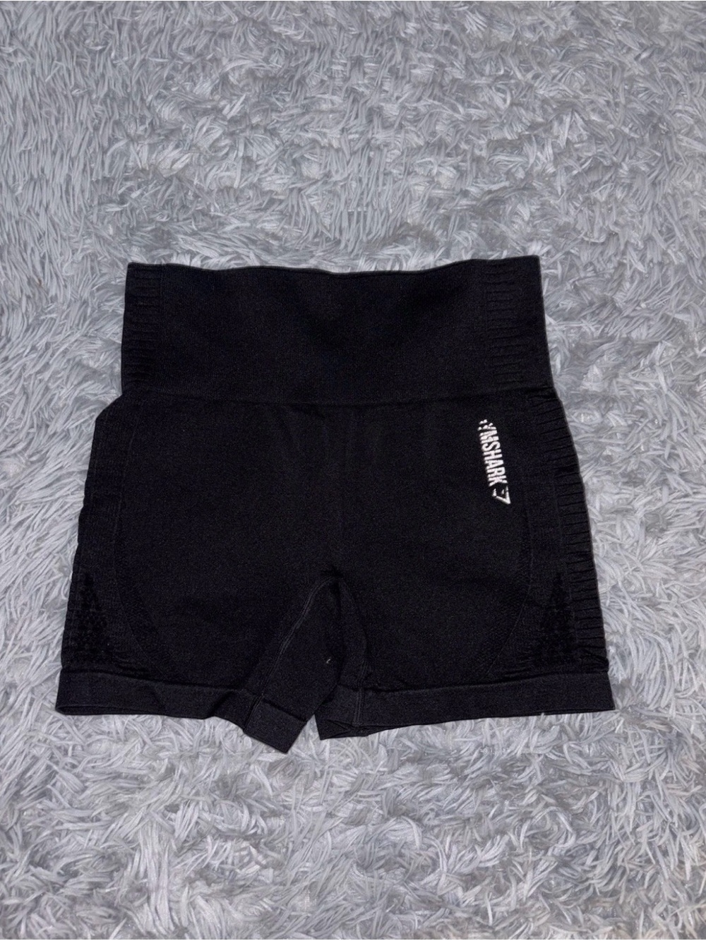 Gymshark Women’s Black Compression Sweat Seamless High-Waisted Shorts Medium